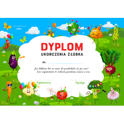 DYPLOM ukończenia żłobka Warzywa świętują