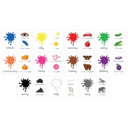 Karty edukacyjne Kolory Plansze foliowane A4 11 szt