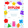 DYPLOM ukończenia ZERÓWKI kolorowe kształty