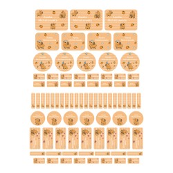 Naklejki imienne wodoodporne - Kapibara, zestaw 82 sztuki