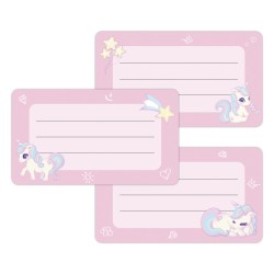 Naklejki szkolne na zeszyty książki 16 sztuk JEDNOROŻCE