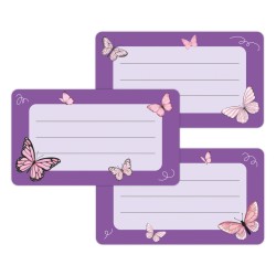 Naklejki szkolne na zeszyty książki 16 sztuk MOTYLKI