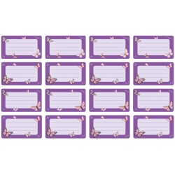 Naklejki szkolne na zeszyty książki 16 sztuk MOTYLKI