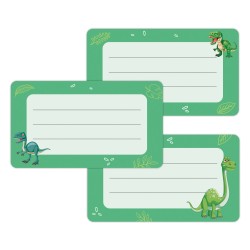Naklejki szkolne na zeszyty książki 16 sztuk DINOZAURY