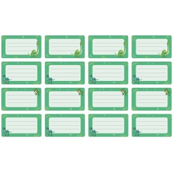 Naklejki szkolne na zeszyty książki 16 sztuk DINOZAURY