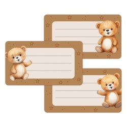 Naklejki szkolne na zeszyty książki 16 sztuk MISIE MIŚ