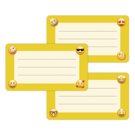 Naklejki szkolne na zeszyty książki 16 sztuk EMOTKI EMOJI