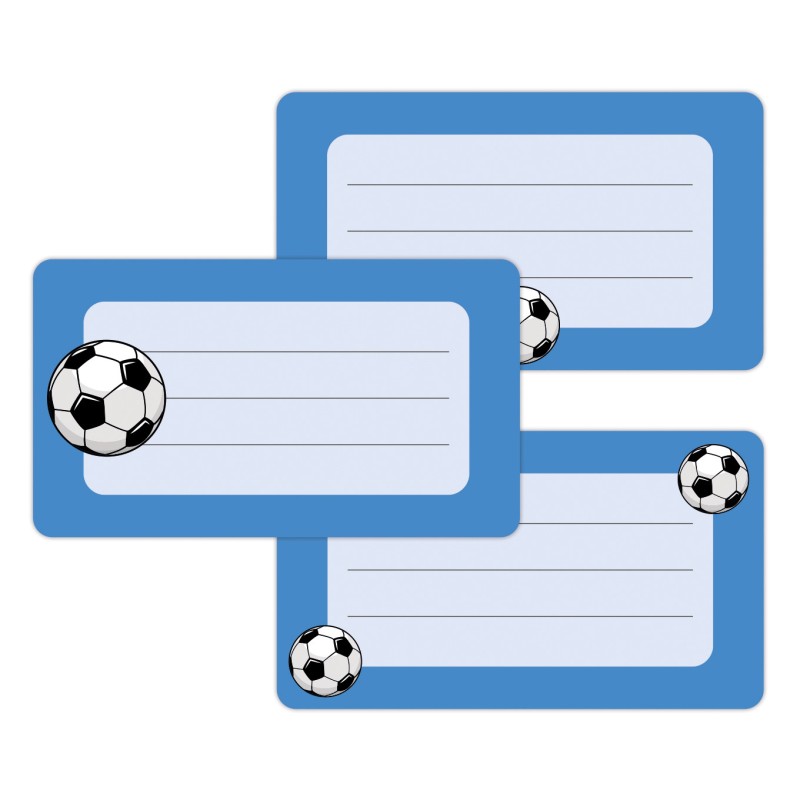 Naklejki szkolne na zeszyty książki 16 sztuk PIŁKA NOŻNA
