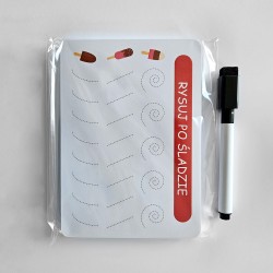 Karty edukacyjne Szlaczki - rysowanie po śladzie A6 24 szt + pisak