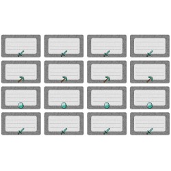 Naklejki szkolne na zeszyty książki 16 sztuk MINECRAFT PIXEL