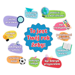 Dekoracja szkolna na gazetkę ozdoba - To jest Twój rok żeby...
