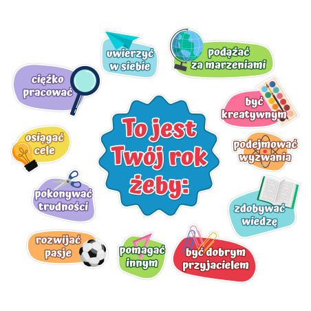 Dekoracja szkolna na gazetkę ozdoba - To jest Twój rok żeby...
