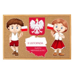 Dekoracja na gazetkę MALI PATRIOCI Święto Niepodległości 11 Listopada
