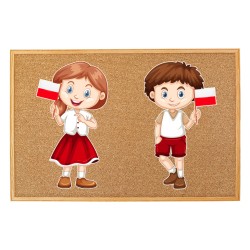 Dekoracja dwustronna na okno A3 Święto Niepodległości 11XI MALI PATRIOCI