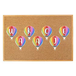 Dekoracja na gazetkę Lato Balony Napis Wakacje