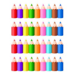 Dekoracja na okna RAMKA KREDKI szkoła przedszkole (dwustronna)