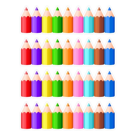 Dekoracja na okna RAMKA KREDKI szkoła przedszkole (dwustronna)