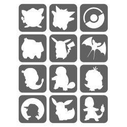 Pokemony Szablony Do Tatuaży Brokatowych