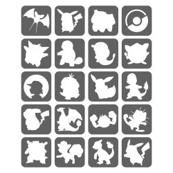 Pokemony Szablony Do Tatuaży Brokatowych