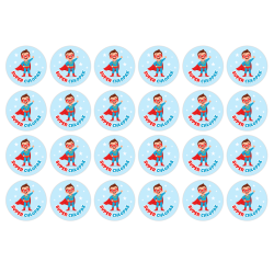 Naklejki na DZIEŃ CHŁOPAKA SUPER CHŁOPAK Prezent 24 szt.