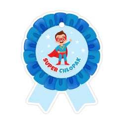 Medale papierowe SUPER CHŁOPAK Dzień Chłopaka Nagroda Prezent 5 sztuk