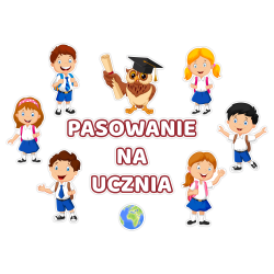 Dekoracja na gazetkę Pasowanie na Ucznia Ślubowanie Szkoła 11 el.