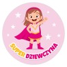 Naklejki na DZIEŃ DZIEWCZYNY SUPER DZIEWCZYNA Prezent 24 szt.