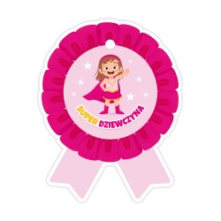 Medale papierowe SUPER DZIEWCZYNA Dzień Dziewczyny Nagroda Prezent 5 sztuk