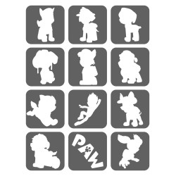 Psi Patrol Szablony Do Tatuaży Brokatowych