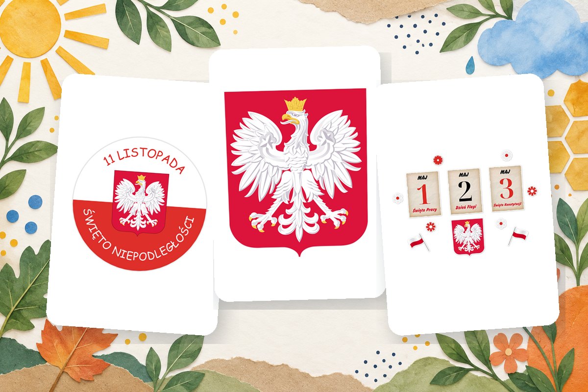 Godło Polski, naklejki i dekoracje patriotyczne dla dzieci